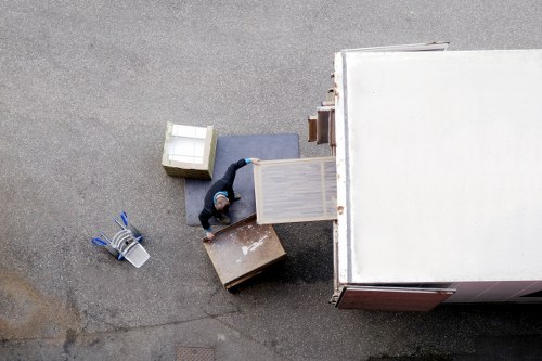 Professional man with van service emphasizing insurance and safety