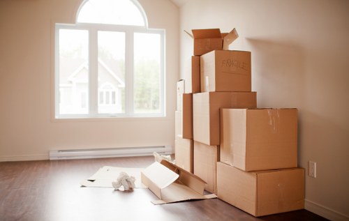 Office furniture being moved for a Stockwell business relocation