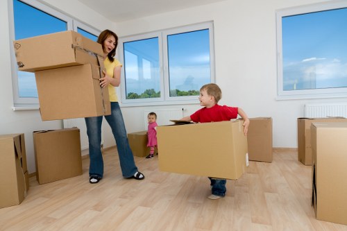Careful loading of household items for a Stockwell move