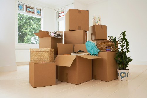 Stockwell moving van loading furniture and boxes