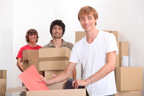 Packed moving van ready for a local house move in Stockwell
